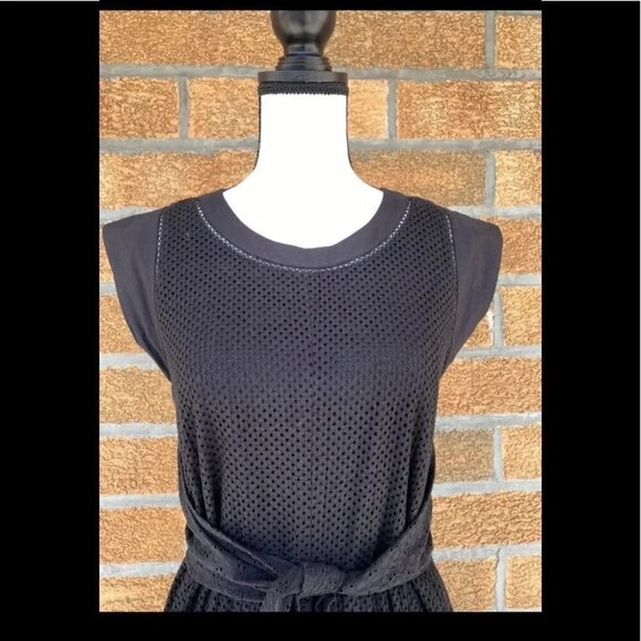 Rebecca TaylorMixed Eyelet Tie Waist Dress size 4 - Picture 2 of 12